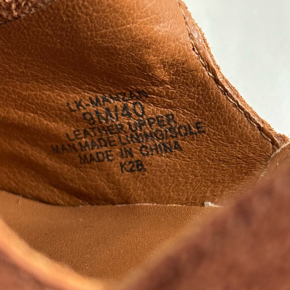 Lucky Brand Mahzan Loafer Slip On Leather Booties Toffee Color Brown Size 9 - Picture 15 of 17